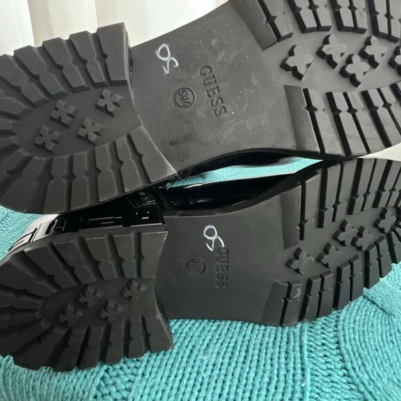 Guess Patent Leather Raniele Over-the-Knee Boots Black Size 5.5 NWOT - Picture 8 of 12